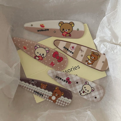 棕色小熊水滴髮夾－商品主圖｜https://igowo.tw/