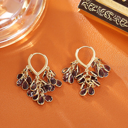 水滴流蘇耳環