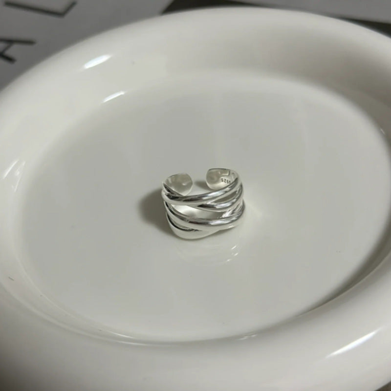 瑪瑙素圈可調式戒指