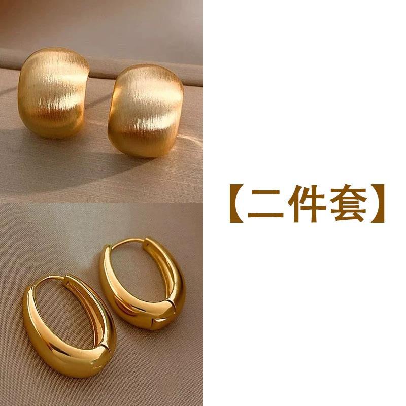 金屬復古耳釘－9金屬耳環4件套款細節｜https://igowo.tw/