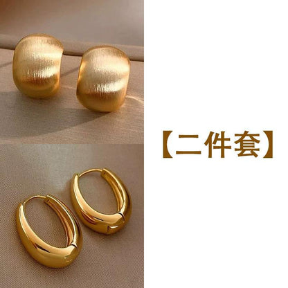 金屬復古耳釘－9金屬耳環4件套款細節｜https://igowo.tw/