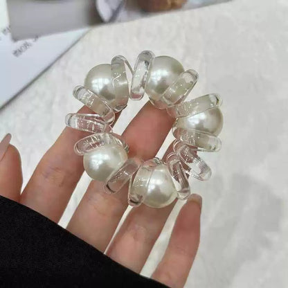 透明珍珠彈力繩髮圈