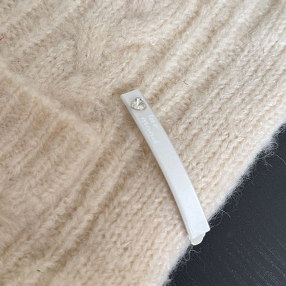 鋯石格紋愛心髮夾