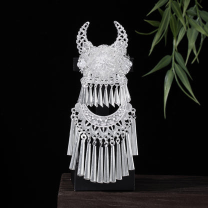 珍珠流蘇鏤空飾品－第二視角實拍｜https://igowo.tw/