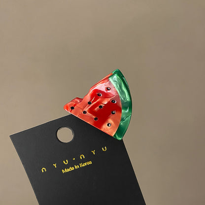 醋酸板材水果髮夾－菠蘿款細節｜https://igowo.tw/