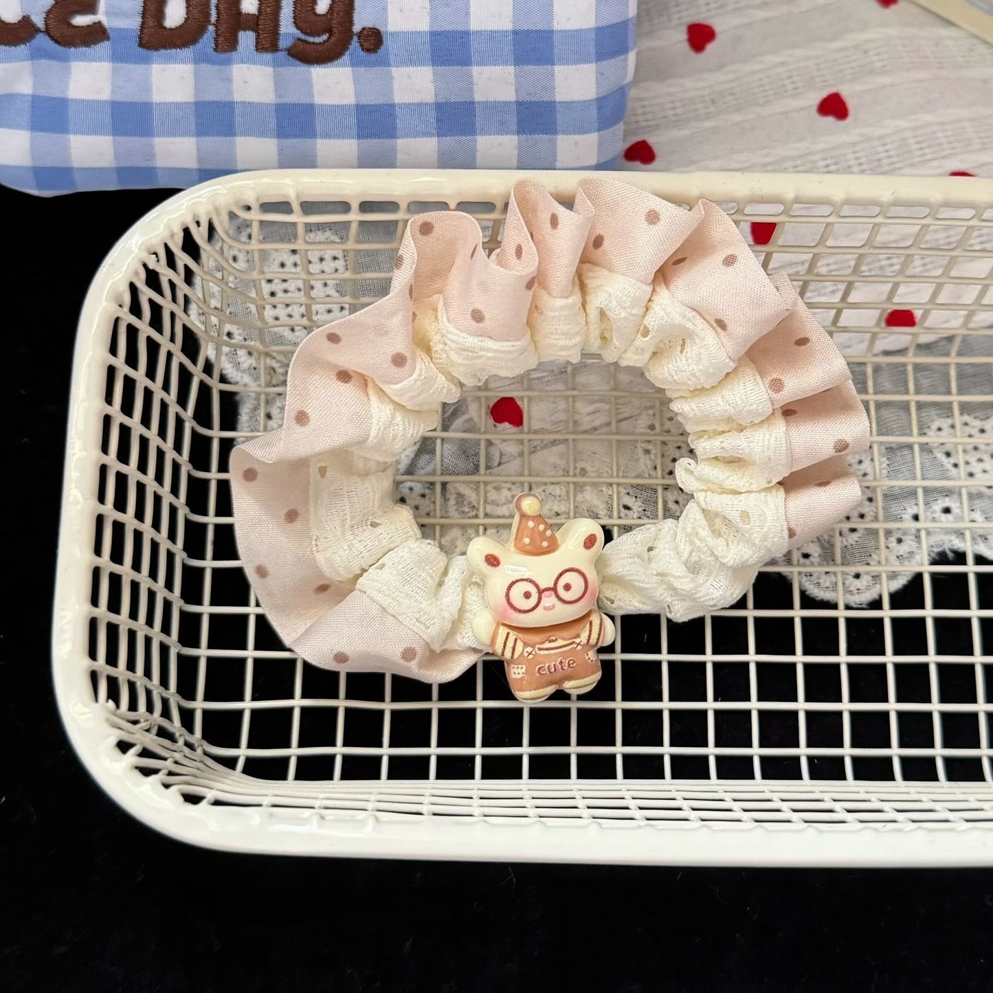 棕色小熊卡通髮圈