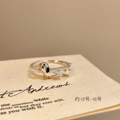 小狗可調式戒指