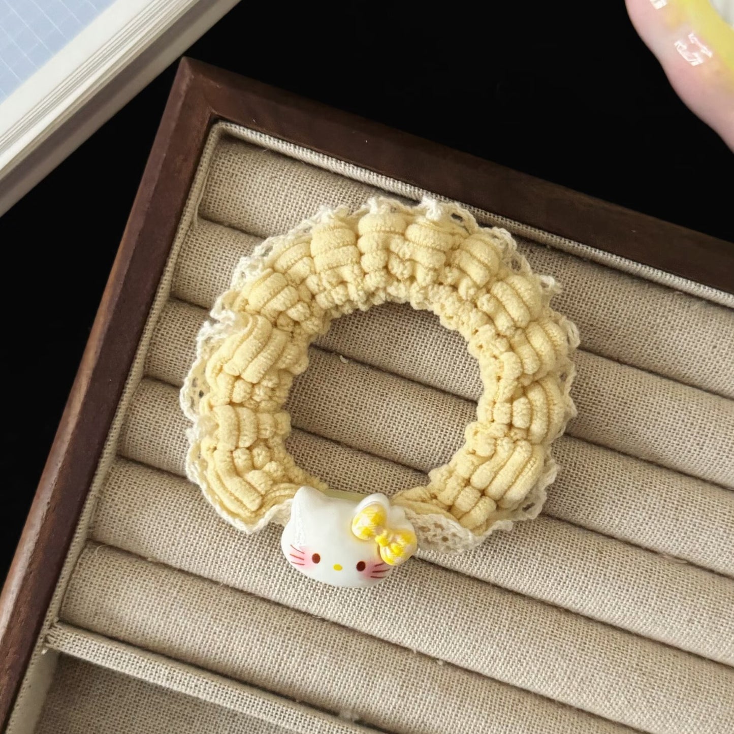 棕色貓咪髮圈