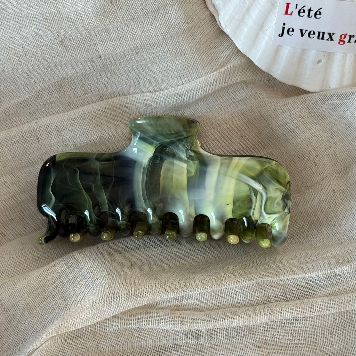 暈染復古鯊魚夾