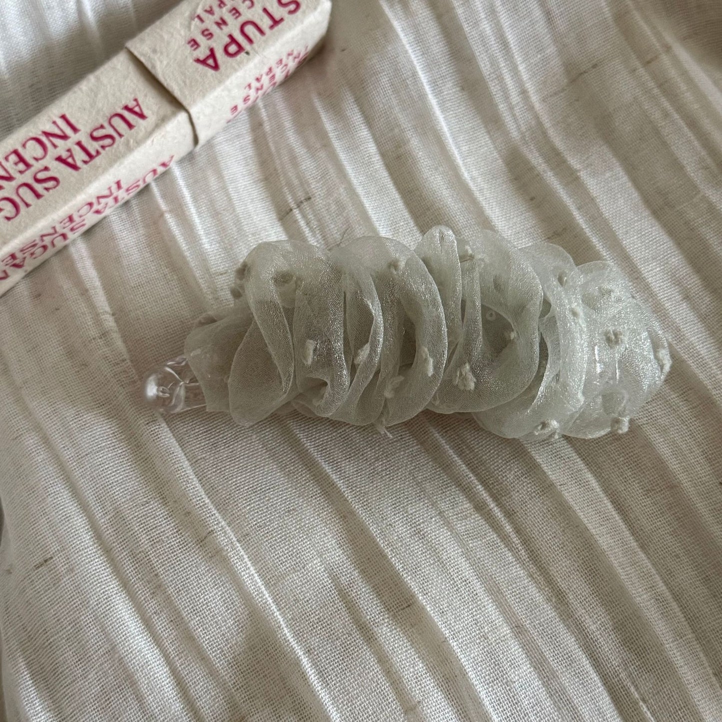 網紗波點雲朵髮夾
