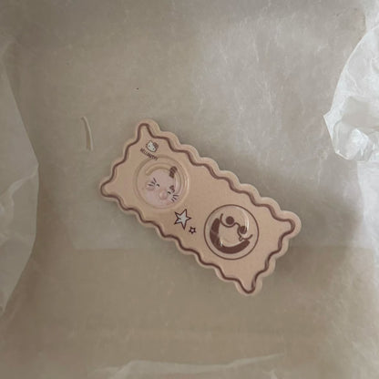 棕色格紋蘋果髮夾