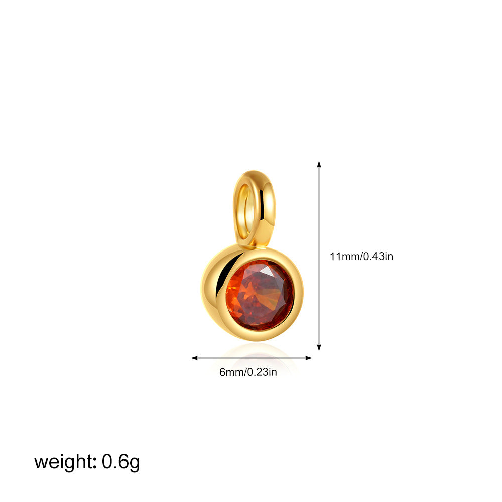 金色鋯石眼睛墜飾項鍊－細節特寫20｜https://igowo.tw/