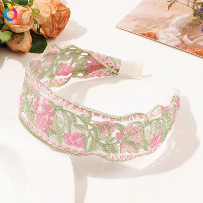 網紗刺繡復古髮箍