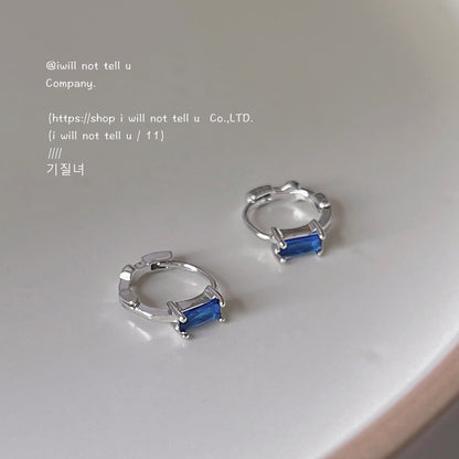 鋯石微鑲簡約耳扣－商品主圖｜https://igowo.tw/