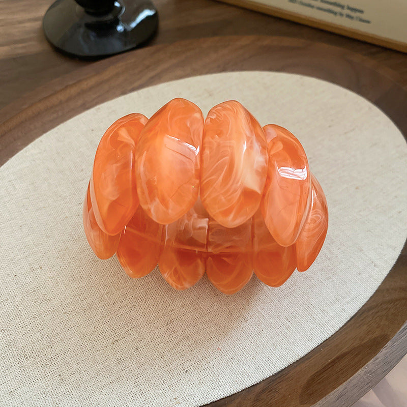 暈染橢圓形亞克力彈力手鏈小眾獨特設計百搭手環輕奢高級感手串女