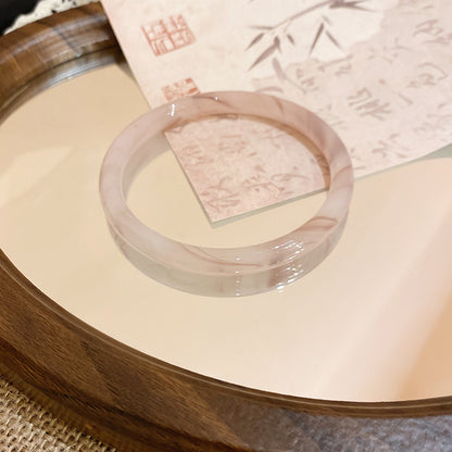 一步一響玉髓暈染圓條手鐲2026新款清冷感手環氣質輕奢高級感手飾