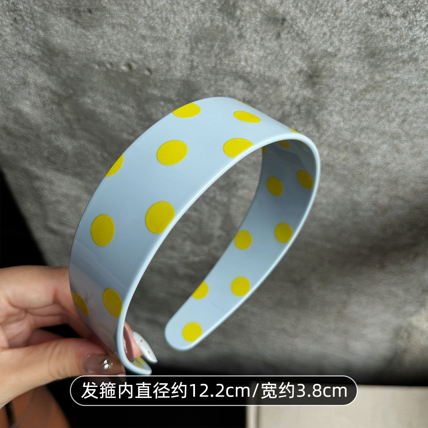 波點寬版復古髮箍