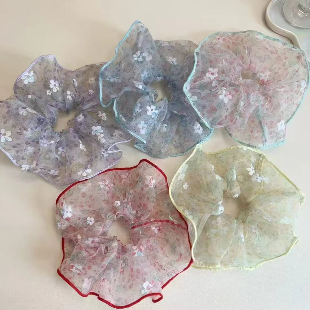 大腸圈碎花髮圈－細節特寫2｜https://igowo.tw/