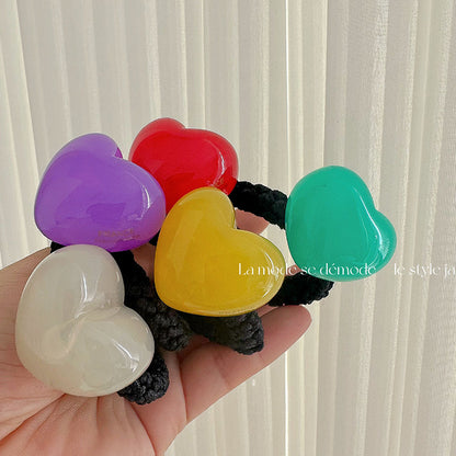 繽紛愛心簡約髮圈－商品主圖｜https://igowo.tw/
