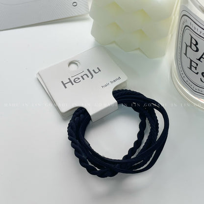 彈力繩簡約髮圈－孔雀綠款細節｜https://igowo.tw/