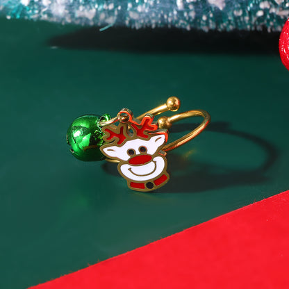 不鏽鋼聖誕垂墜戒指