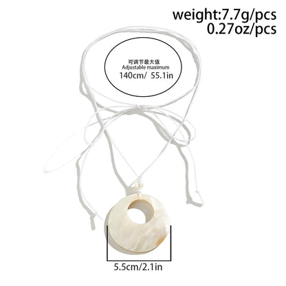 貝殼愛心墜飾長版項鍊