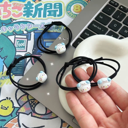 黑色貓咪卡通髮圈－商品主圖｜https://igowo.tw/