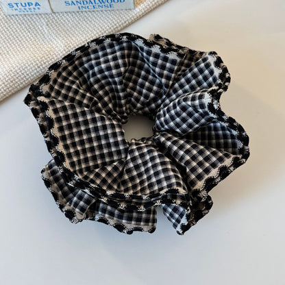 格紋大腸圈髮圈