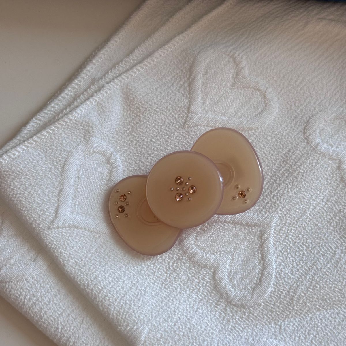 鋯石蝴蝶結髮夾
