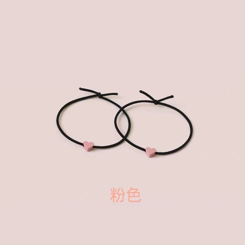 彩色愛心兩用簡約髮圈－綠色 1條款細節5｜https://igowo.tw/