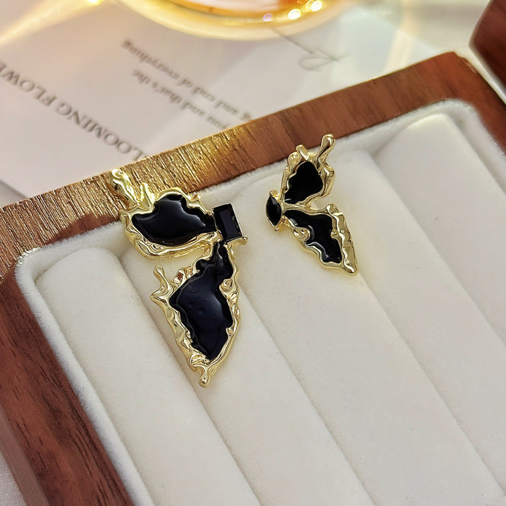 金色珍珠蝴蝶電鍍耳環－細節特寫21｜https://igowo.tw/
