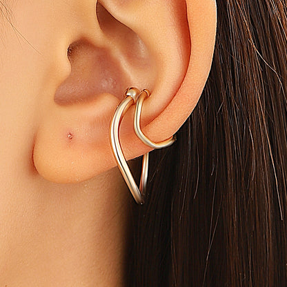 金屬扭紋免耳洞耳夾－商品主圖｜https://igowo.tw/