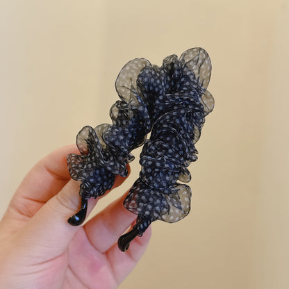 網紗碎花鯊魚夾