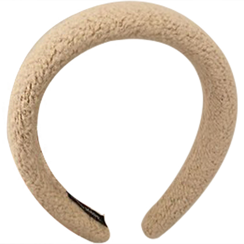 絨面寬版髮箍－玫紅款細節｜https://igowo.tw/