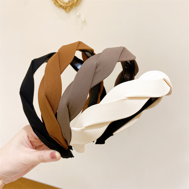 扭紋簡約髮箍－姜黃款細節｜https://igowo.tw/