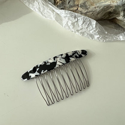 格紋大理石紋簡約髮夾