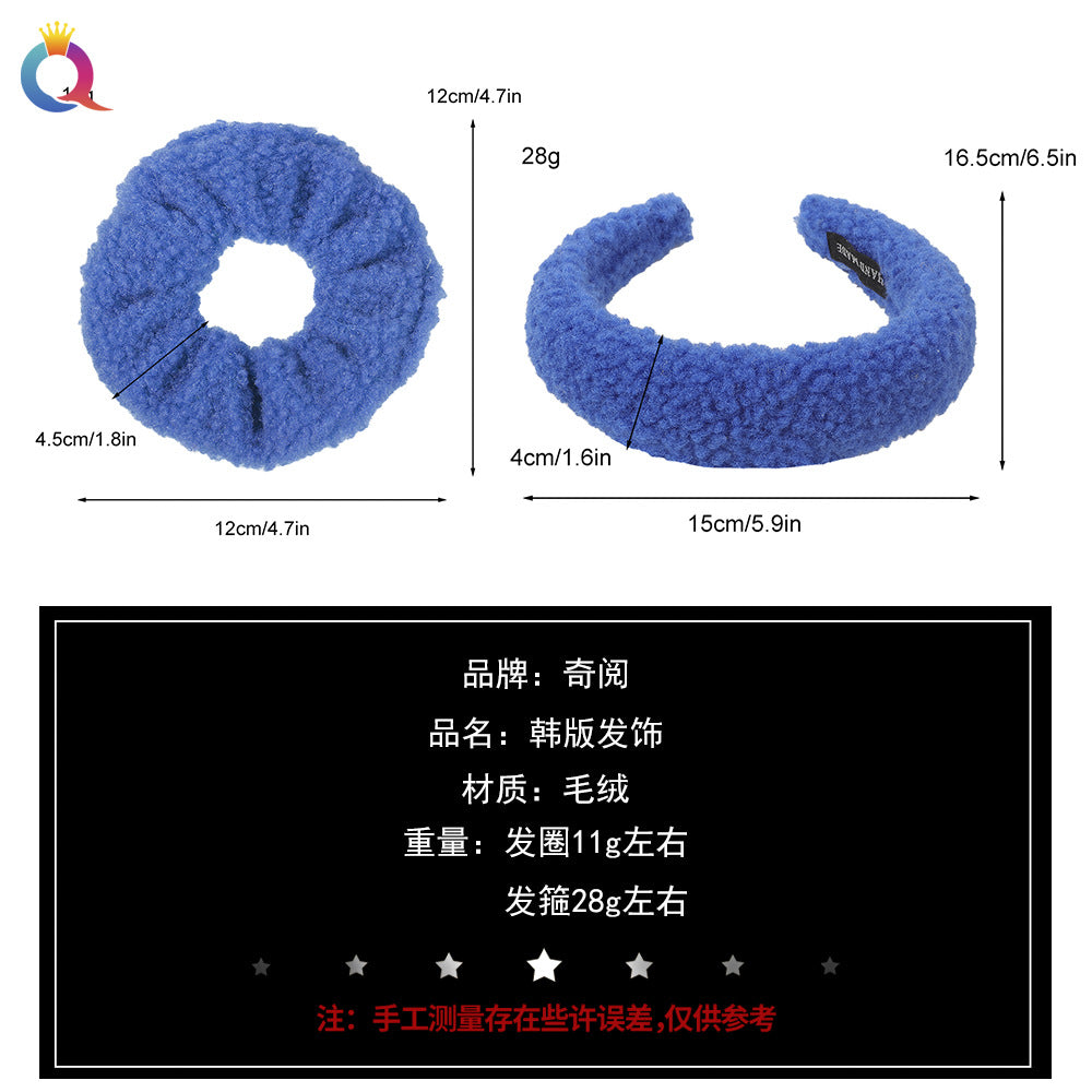絨面簡約髮箍－細節特寫1｜https://igowo.tw/
