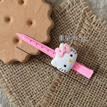 粉色貓咪髮夾