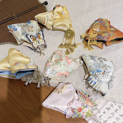 蝴蝶結流蘇復古髮夾－第二視角實拍｜https://igowo.tw/