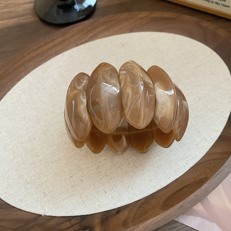 暈染橢圓形亞克力彈力手鏈小眾獨特設計百搭手環輕奢高級感手串女