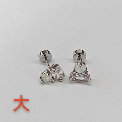 金色鋯石星星簡約耳釘－細節特寫8｜https://igowo.tw/