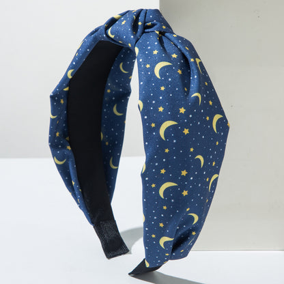 布面星星扭結簡約髮箍