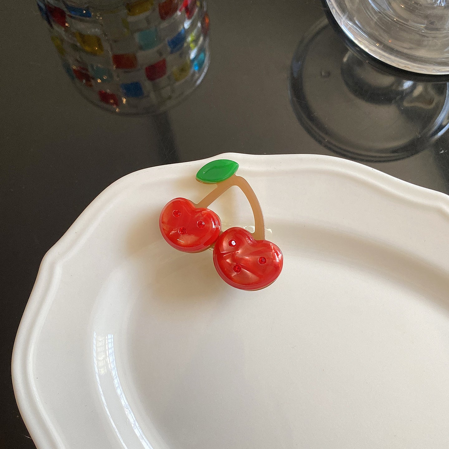 醋酸板材西瓜櫻桃髮夾
