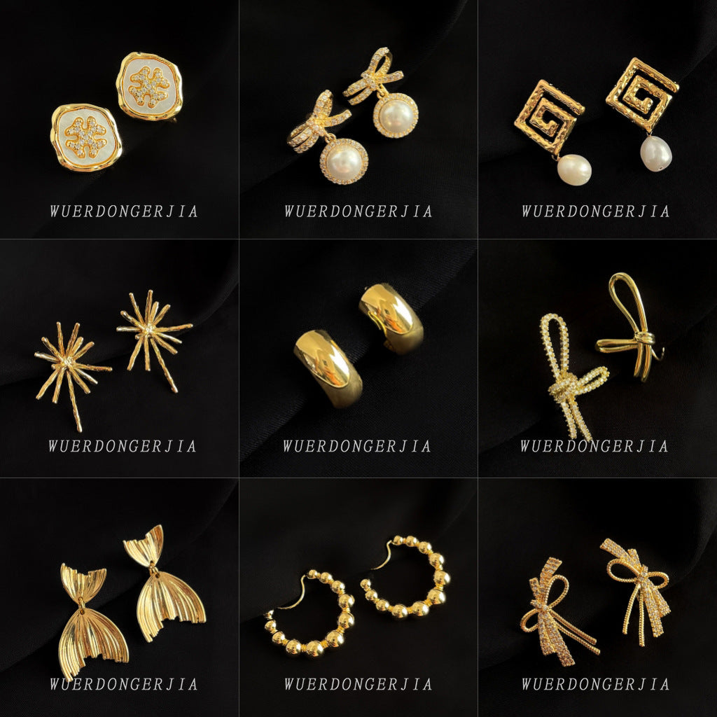 金色電鍍耳夾－商品主圖｜https://igowo.tw/