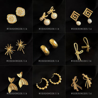 金色電鍍耳夾－商品主圖｜https://igowo.tw/