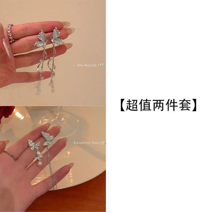 蝴蝶流蘇耳釘－超值兩件套3款細節｜https://igowo.tw/