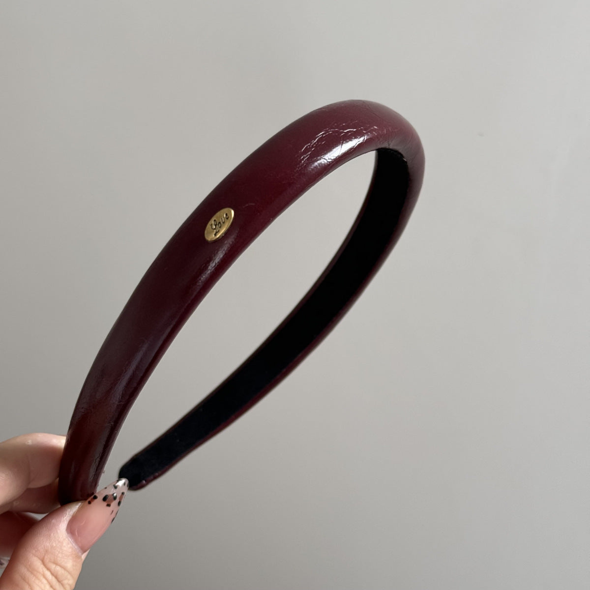 皮革蝴蝶結復古髮箍