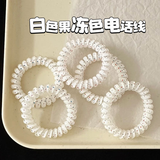 白色簡約髮圈－商品主圖｜https://igowo.tw/
