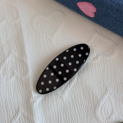 波點橢圓簡約髮夾