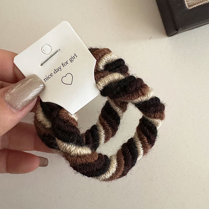 棕色纏繞髮圈